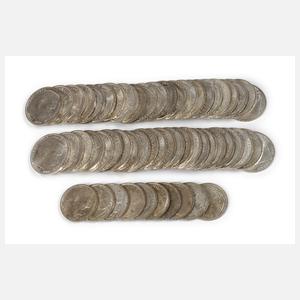 Konvolut 2 und 5 Mark Silber Hindenburg