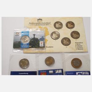 Konvolut 2 Euro Kursmünzen