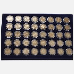 Konvolut 2 Euro Kursmünzen