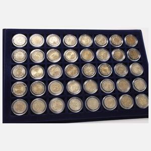 Konvolut 2 Euro Kursmünzen