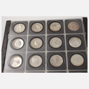 Konvolut 10 Mark Silbergedenkmünzen DDR