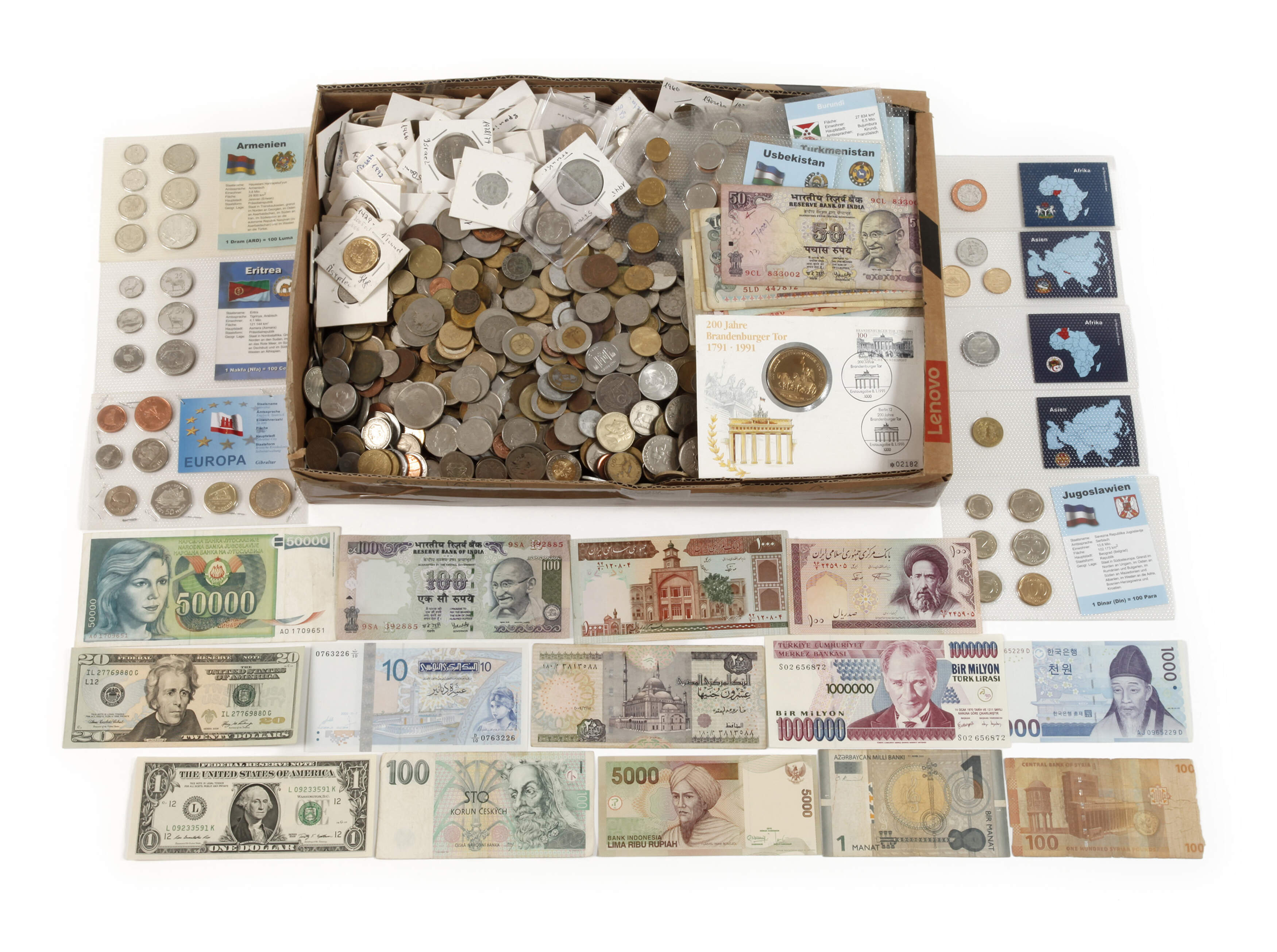 Konvolut Münzen und Scheine Ausland