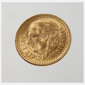 2 1/2 Pesos Gold, Mexiko