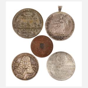 Konvolut Münzen und Medaillen Nürnberg