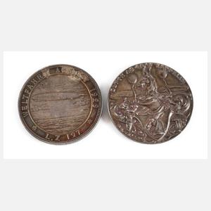 Zwei Silbermedaillen Zeppelin