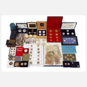 Großes Konvolut Medaillen und Münzproben