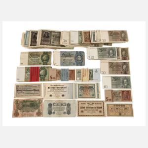 Konvolut alte Geldscheine