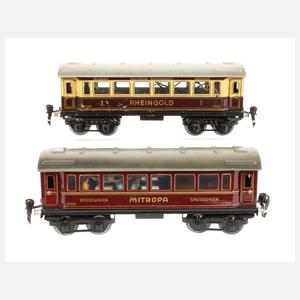 Märklin Mitropa-Speisewagen und Rheingoldwagen