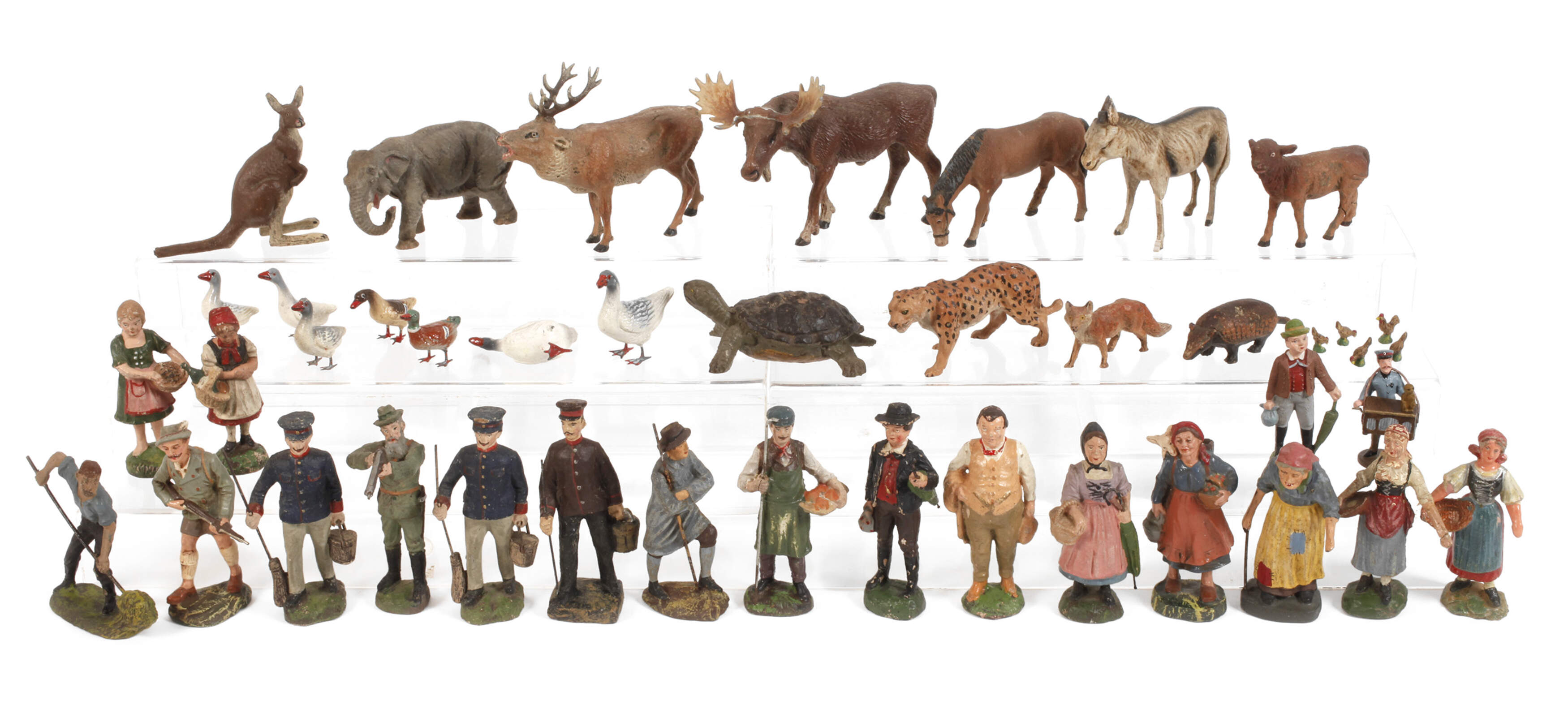 Konvolut Massefiguren Bauernhof/Zoo