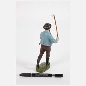 Elastolin großer Bauer mit Ochsenpeitsche