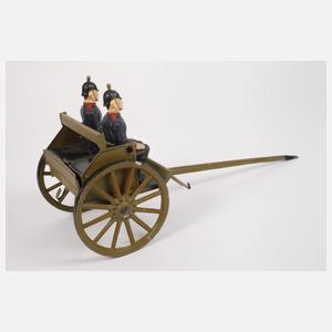 Großes Pferdegespann mit Protze und Kanone