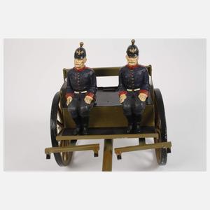 Großes Pferdegespann mit Protze und Kanone