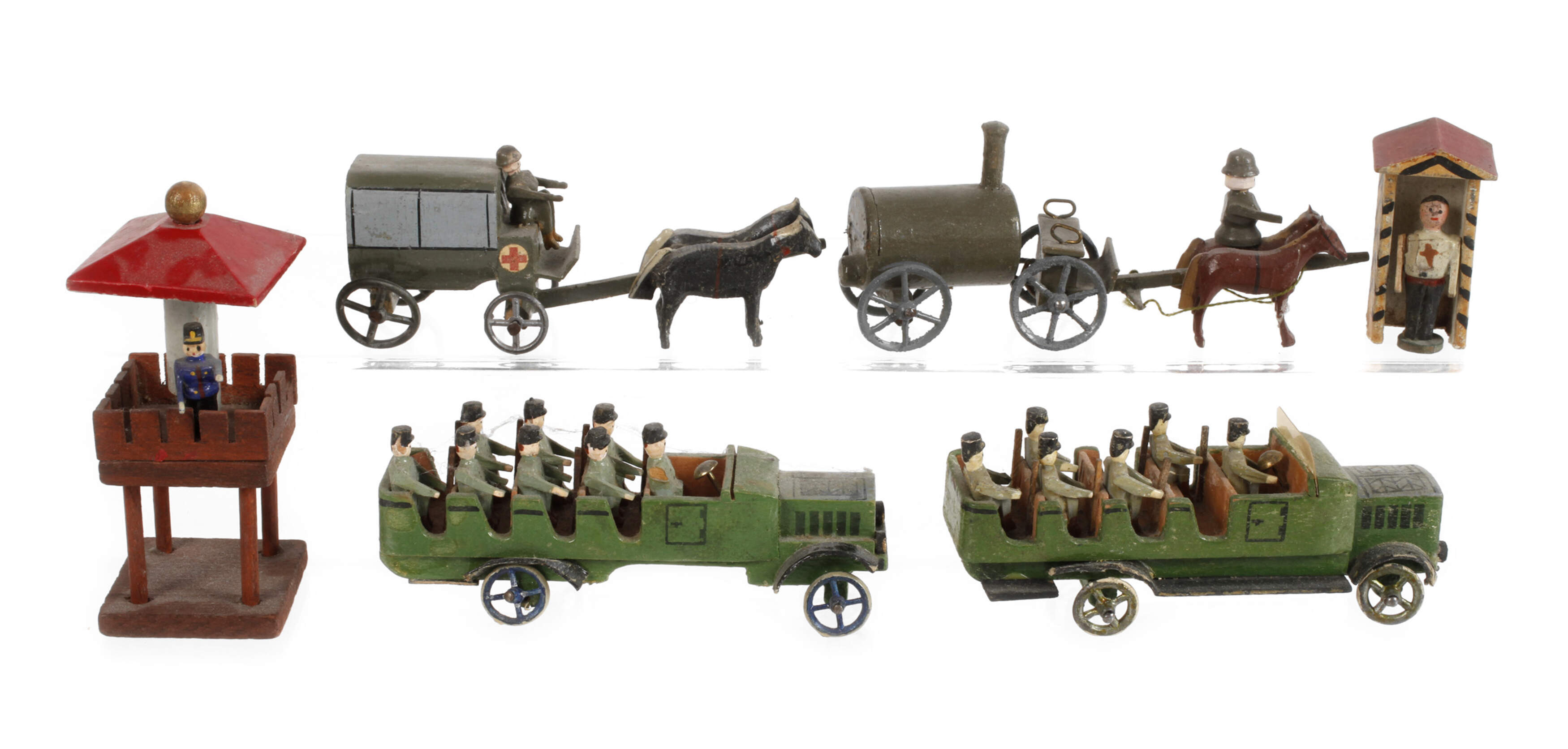 Konvolut patriotisches Miniatur-Spielzeug Erzgebirge