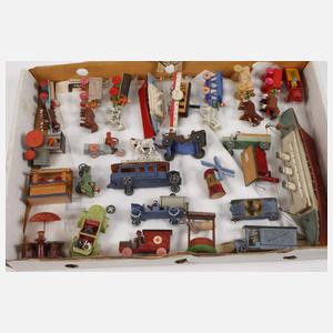 Sammlung Miniatur-Spielzeug Erzgebirge
