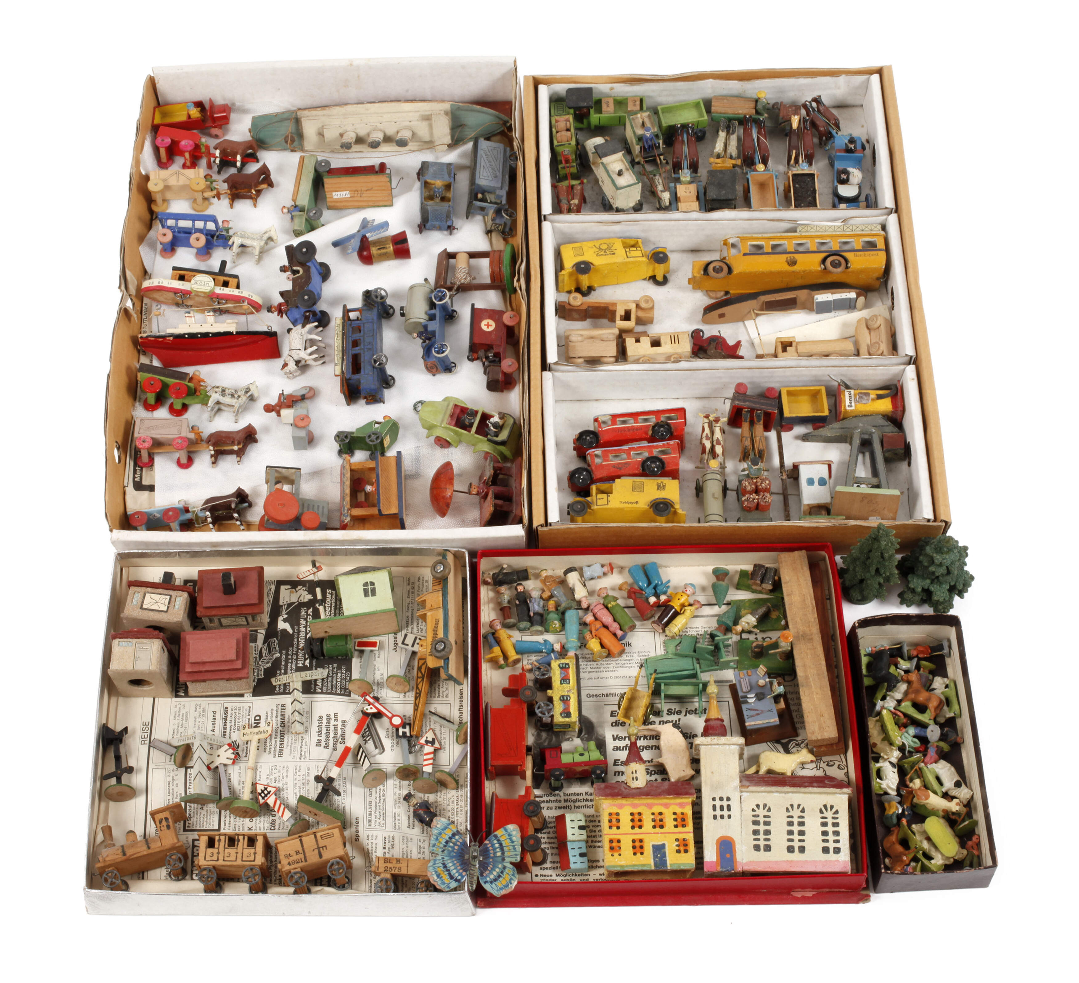 Sammlung Miniatur-Spielzeug Erzgebirge