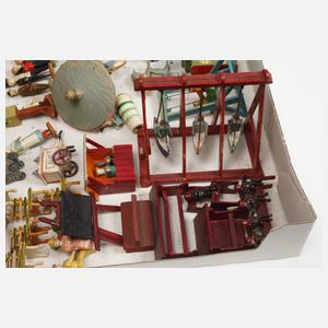 Miniaturdorf mit Marktszene Erzgebirge