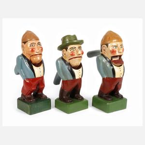 Drei Nussknacker als Deutscher Michel