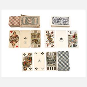 Drei Tarock Spielkarten-Sätze