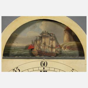 George III. Standuhr mit Schiffsmotiv