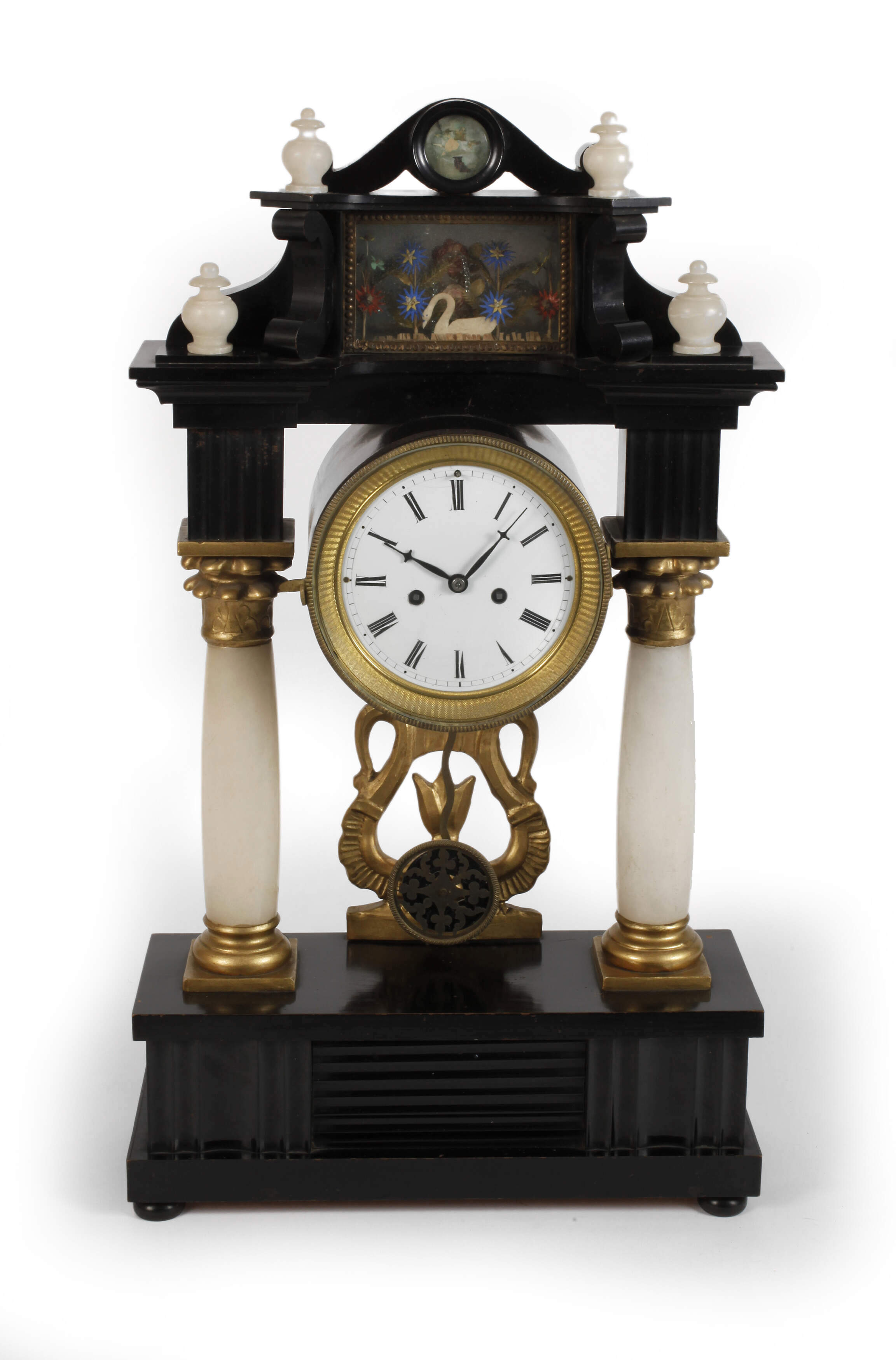 Säulenuhr Biedermeier