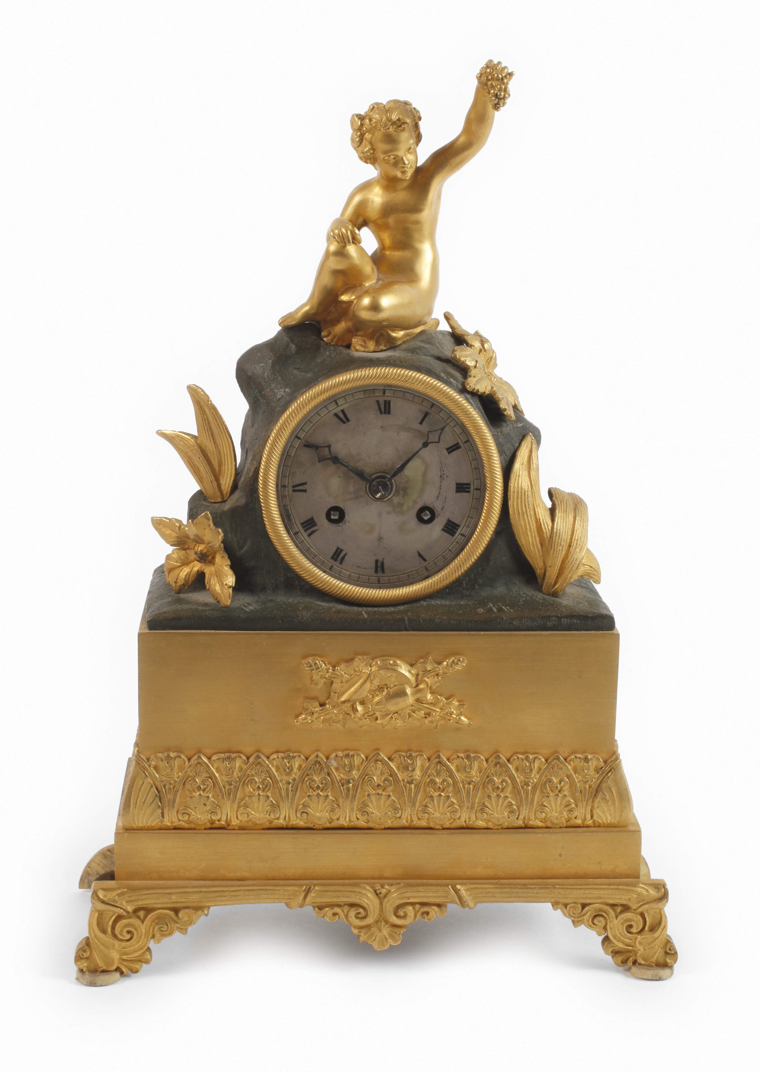 Kleine Kaminuhr Bronze