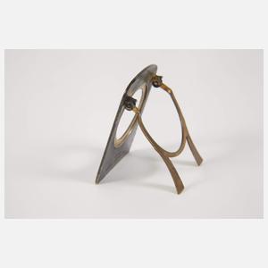 Art déco Miniatur-Uhr Silber