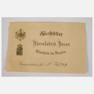 Goldsavonnette Glashütter Uhrenfabrik Union