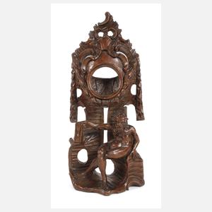 Geschnitzter Uhrenständer mit Chronos