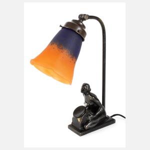 Uhrenhalter als Tischlampe