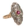 Prächtiger Ring mit Diamanten und Rubin