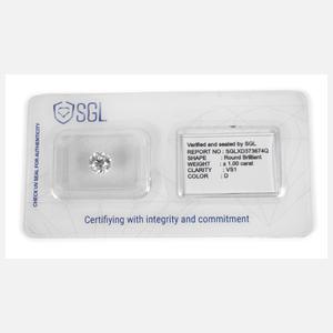 Synthetischer Brillant von 1 ct