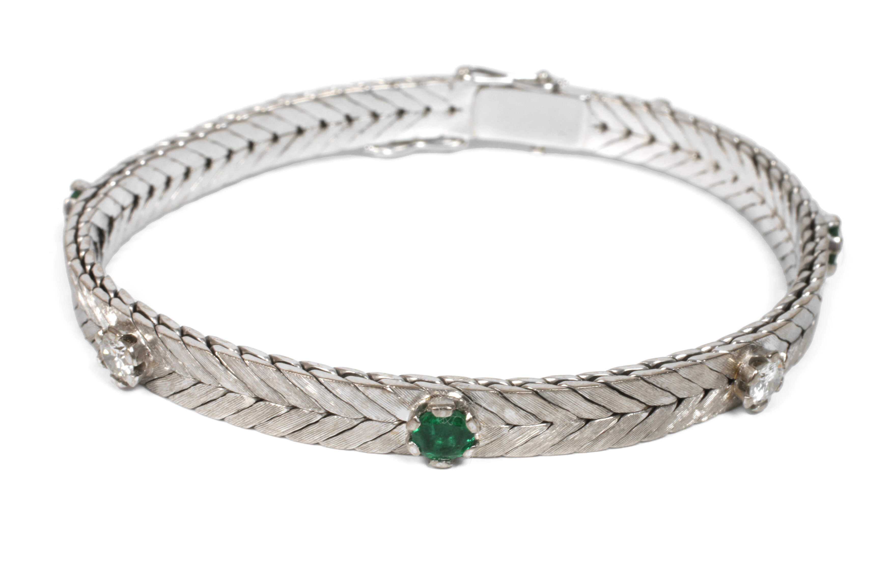 Armband mit Smaragden und Brillanten