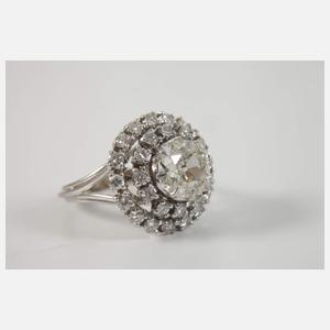 Prächtiger Damenring mit Altschliffdiamant