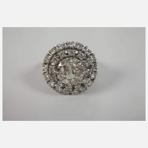 Prächtiger Damenring mit Altschliffdiamant