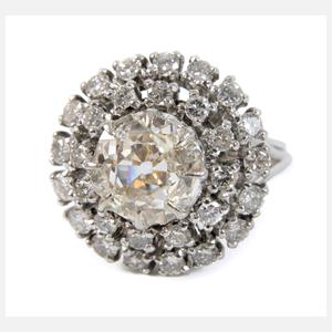 Prächtiger Damenring mit Altschliffdiamant