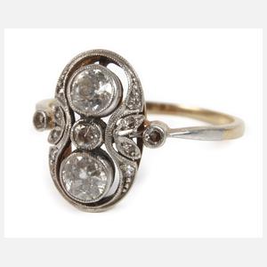 Damenring mit Diamanten Art déco