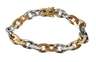 Massives Bicolorarmband mit Brillanten