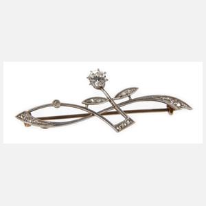 Brosche mit Diamantbesatz
