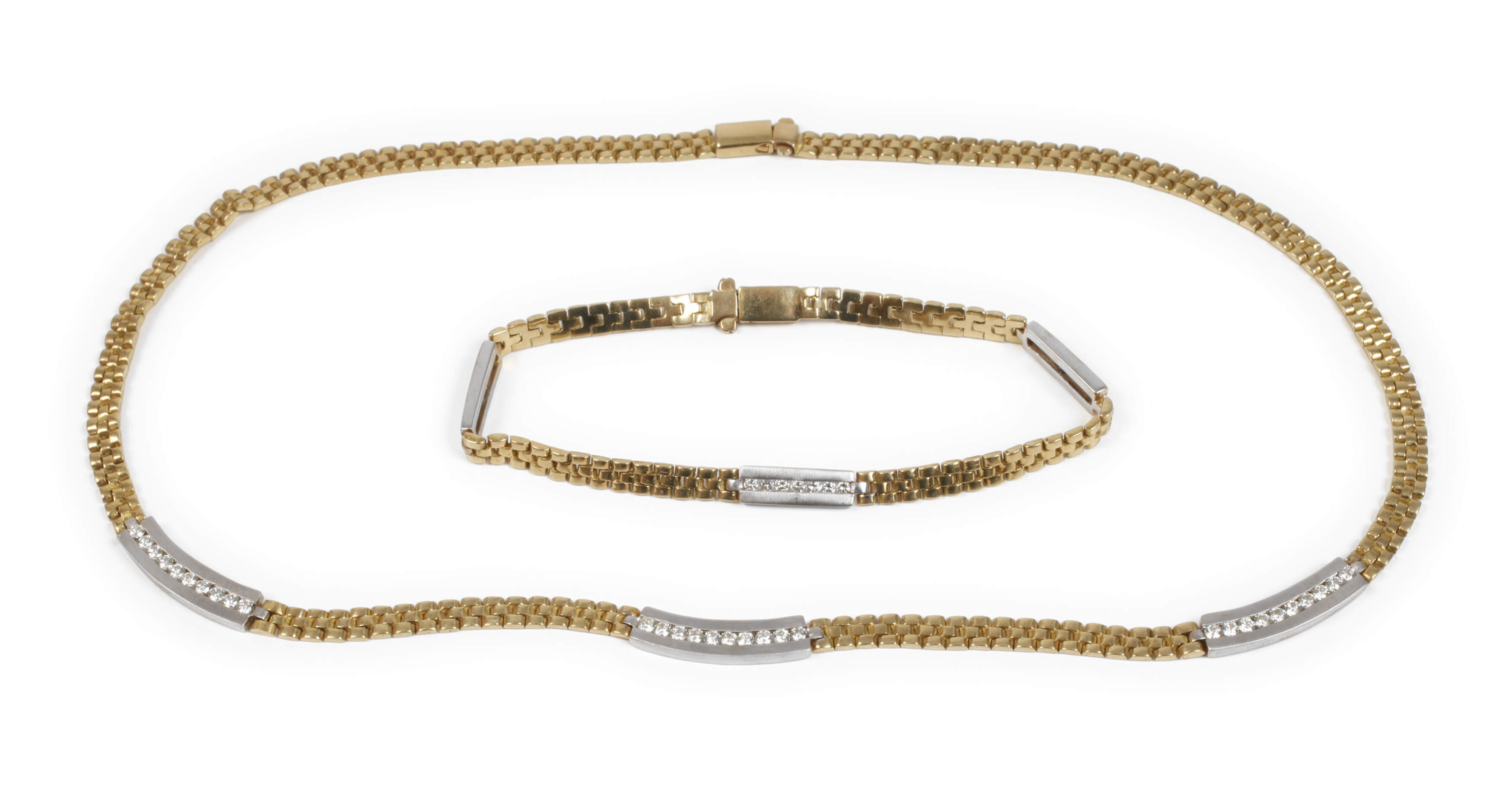 Kette und Armband mit Brillanten