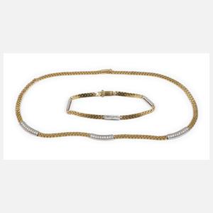 Kette und Armband mit Brillanten
