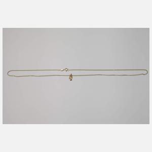 Anhänger mit Diamant an Kette