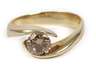 Damenring mit cognacfarbenem Brillant von 1 ct