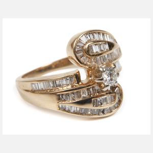 Damenring mit Diamantbesatz