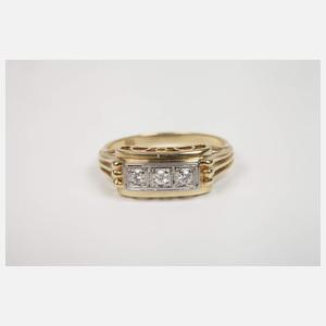 Damenring mit Diamanten