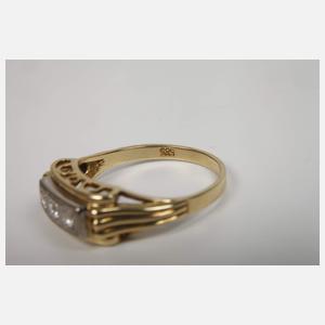 Damenring mit Diamanten