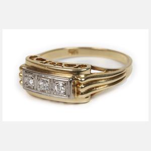 Damenring mit Diamanten