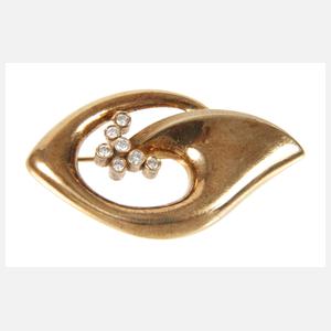 Brosche mit Brillanten