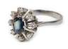 Damenring mit Saphir und Diamanten