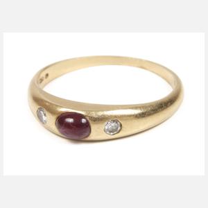 Damenring mit Rubin und Brillanten