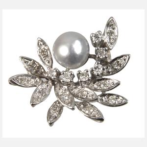 Anhänger mit Brillanten und Perlen